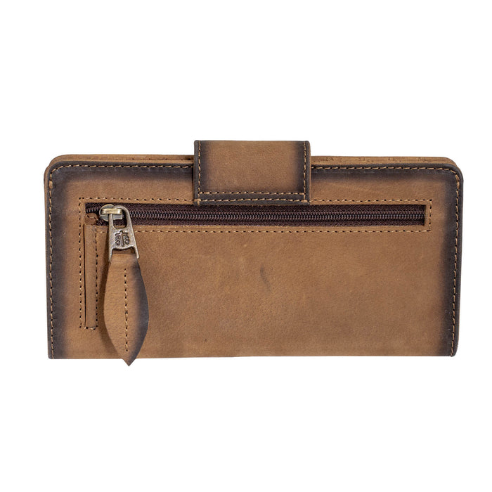 STS Ranchwear Womens Baroness Basic Bliss Carlin Veg-Tan Leather Bifold Wallet