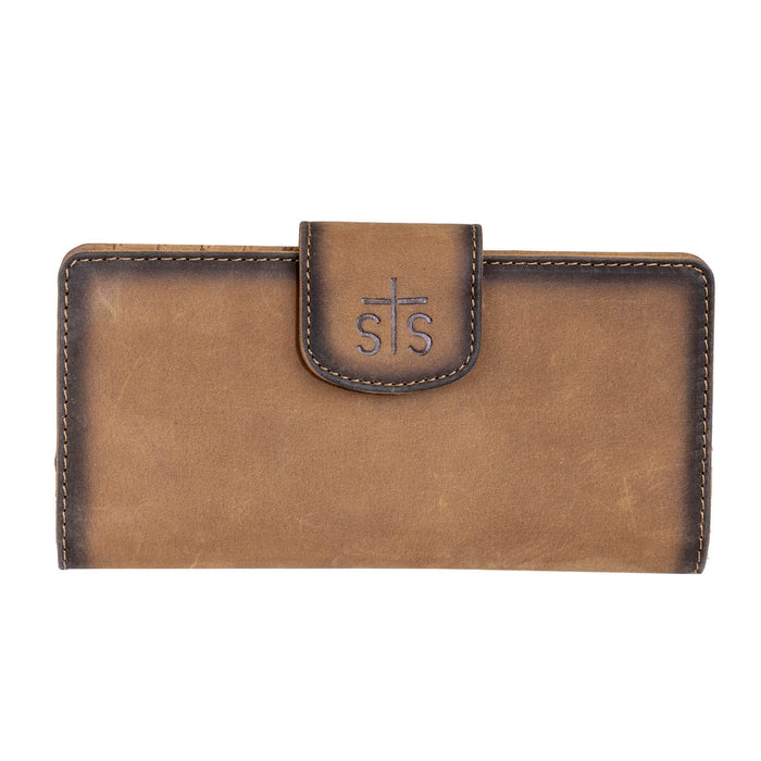 STS Ranchwear Womens Baroness Basic Bliss Carlin Veg-Tan Leather Bifold Wallet