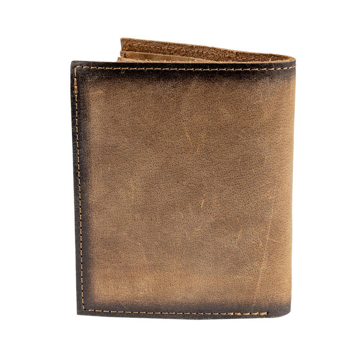 STS Ranchwear Mens Foreman Double ID Veg-Tan Leather Bifold Wallet