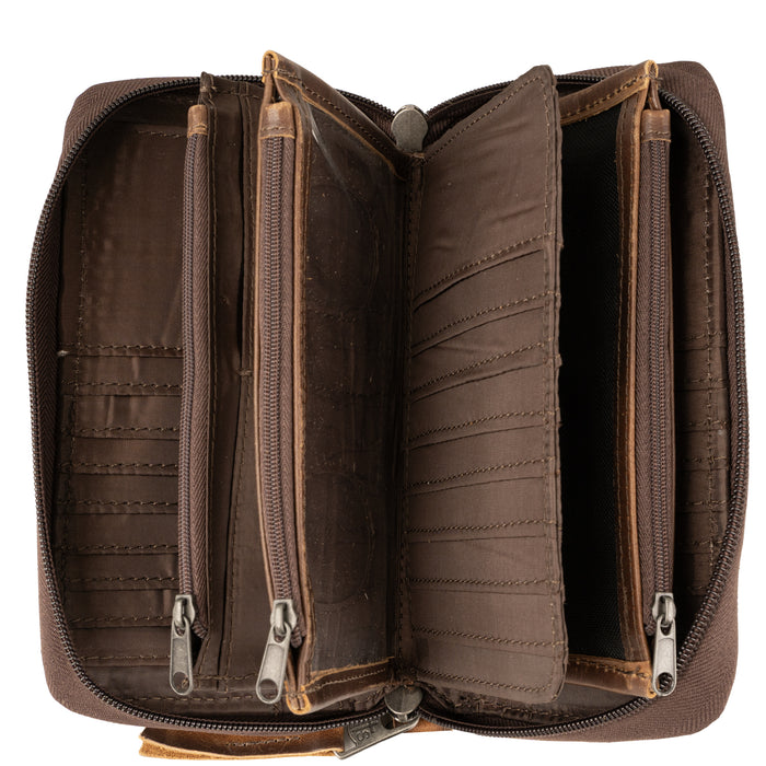 STS Ranchwear Womens Vaquero Kacy Cowhide/Tan Leather Zip Organizer