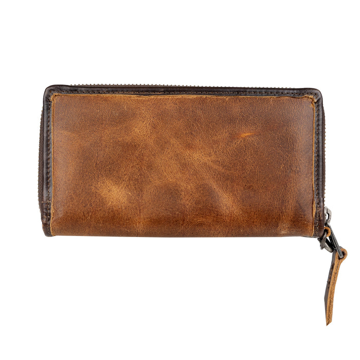 STS Ranchwear Womens Vaquero Cowhide/Tan Leather Bifold Wallet