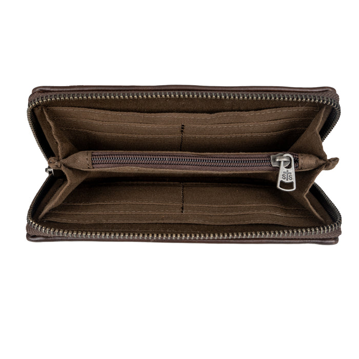 STS Ranchwear Womens Vaquero Cowhide/Tan Leather Bifold Wallet