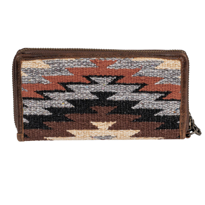 STS Ranchwear Womens Guadalupe Serape Bifold Multi-Color Leather Wristlet Bag