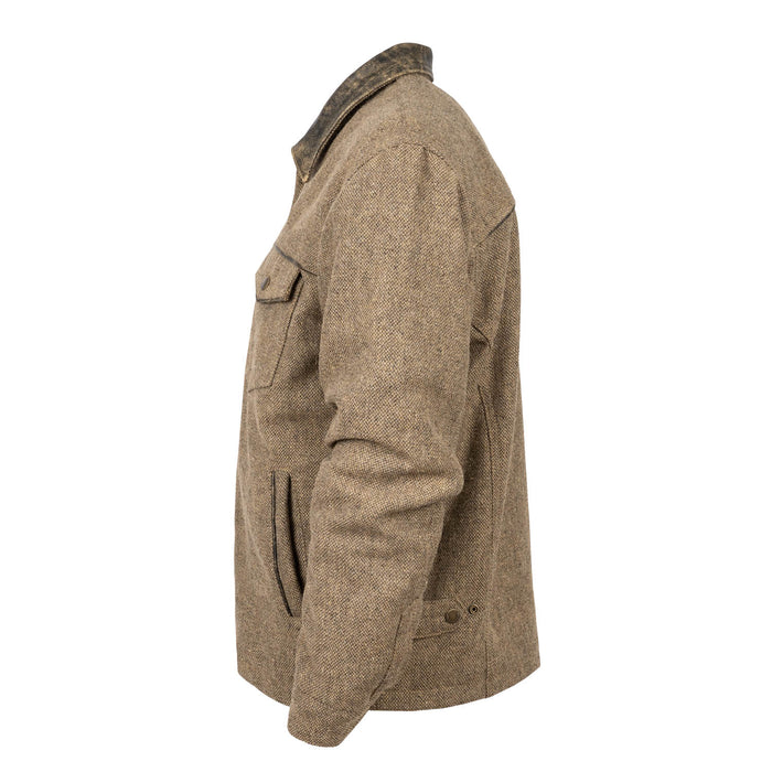 STS Ranchwear Mens Homesteader Heather Brown Wool Blend Wool Jacket