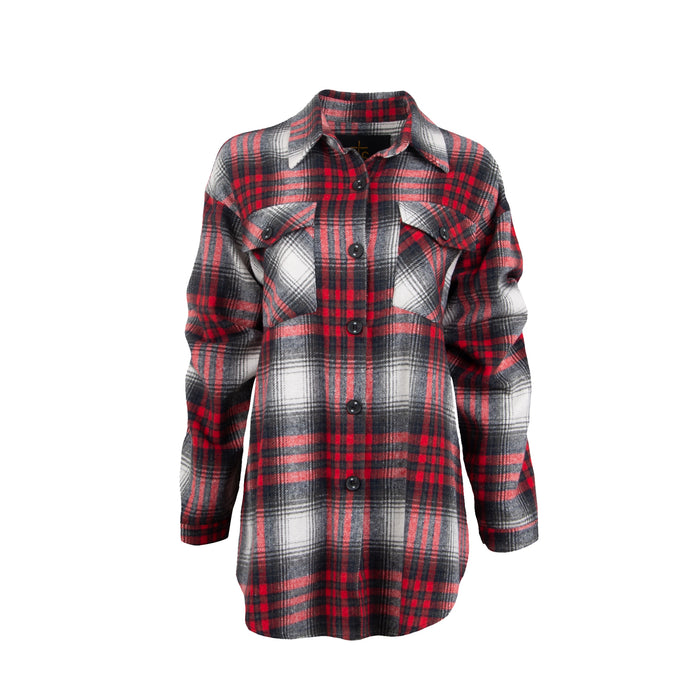 STS Ranchwear Womens Bailey Shirt Americana Plaid 100% Polyester Fleece Jacket
