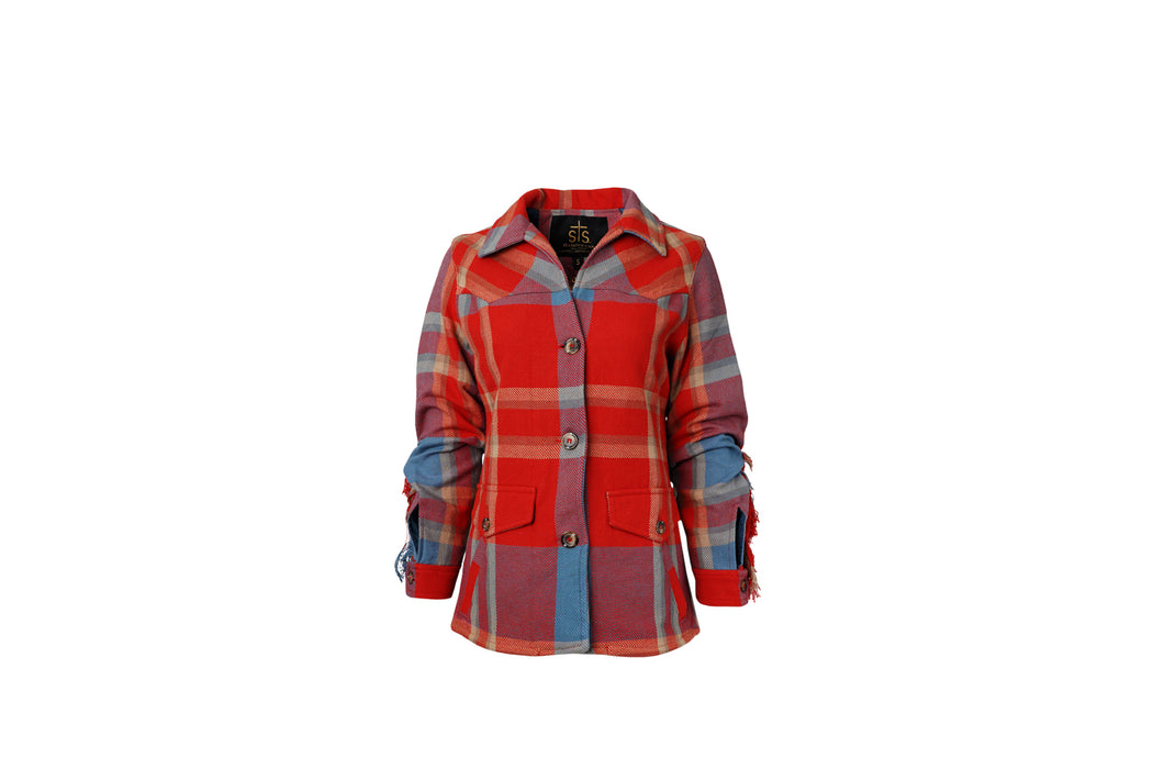 STS Ranchwear Womens Jessie Plaid-Red/Blue/Yellow 100% Cotton Cotton Jacket