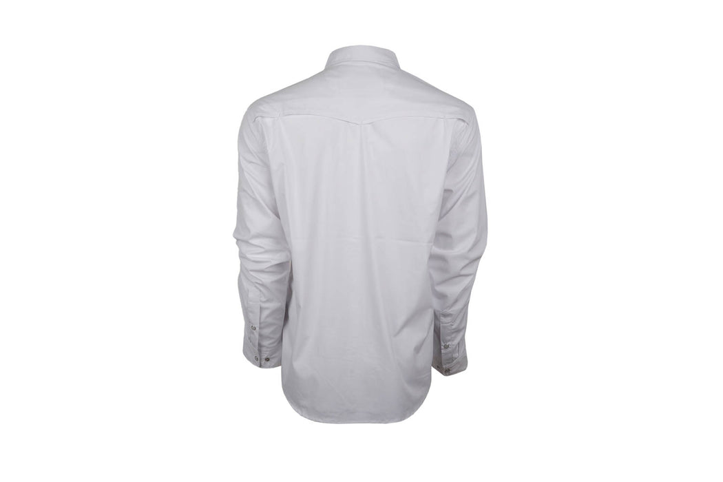 STS Ranchwear Mens Fischer Performance White Nylon/Spandex L/S Shirt