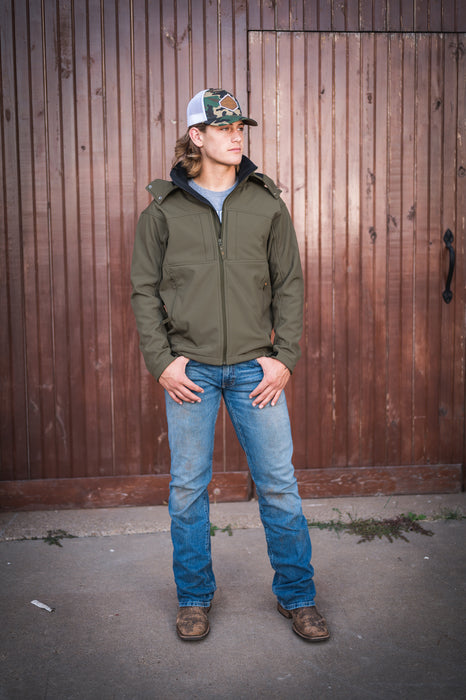 STS Ranchwear Youth Unisex Weston Olive Poly/Spandex Athletic Shell Jacket
