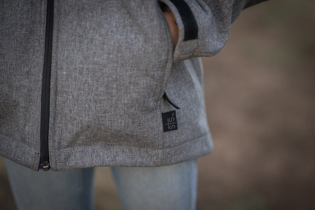 STS Ranchwear Youth Unisex Weston Heather Gray Poly/Spandex Softshell Jacket