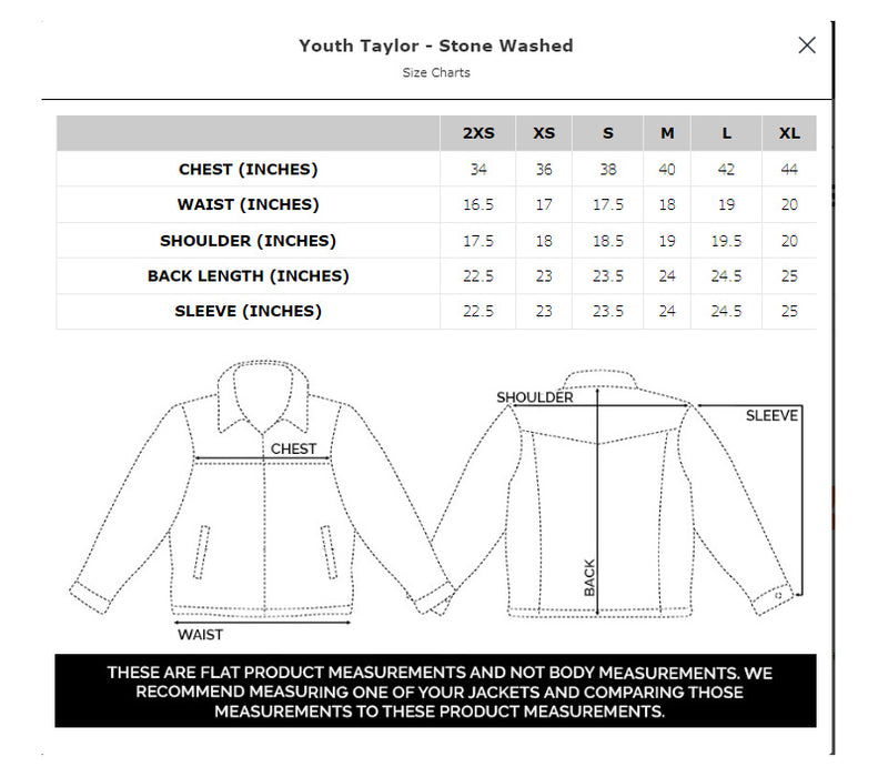 STS Ranchwear Youth Girls Taylor Stone Washed Denim 100% Cotton Cotton Jacket