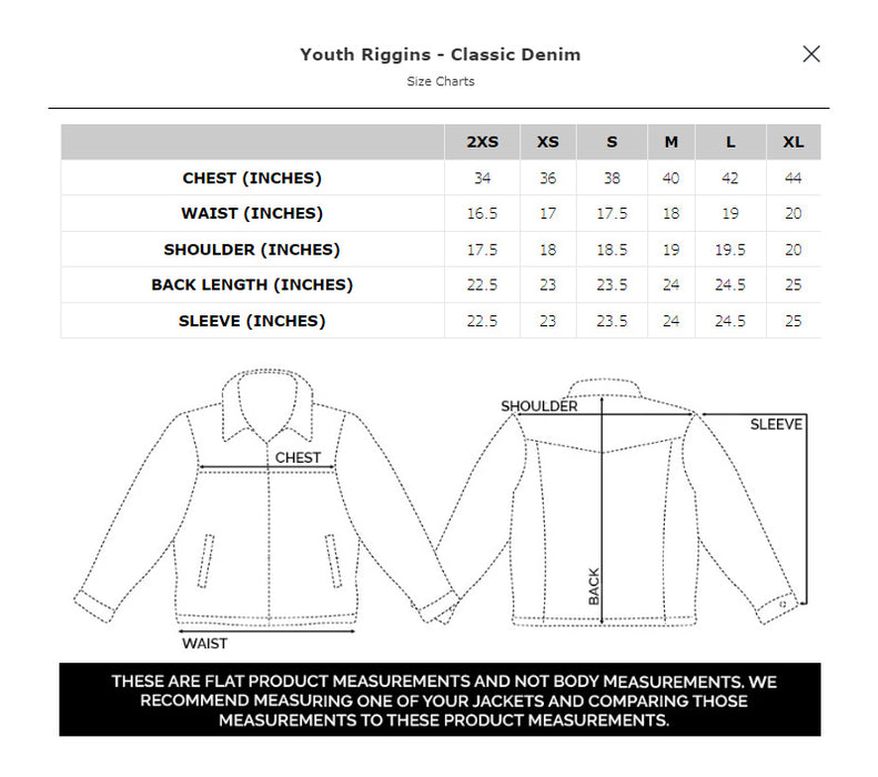 STS Ranchwear Youth Boys Riggins Classic Denim 100% Cotton Cotton Jacket