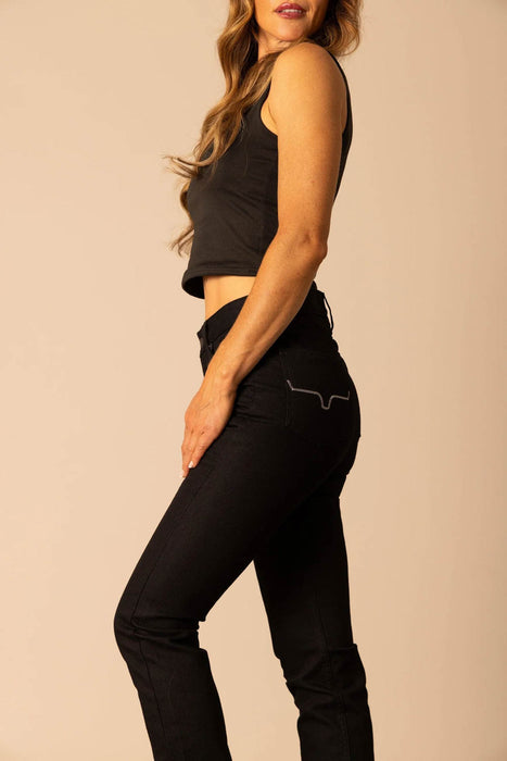 Kimes Ranch Womens Sarah Black Black Cotton Blend Jeans