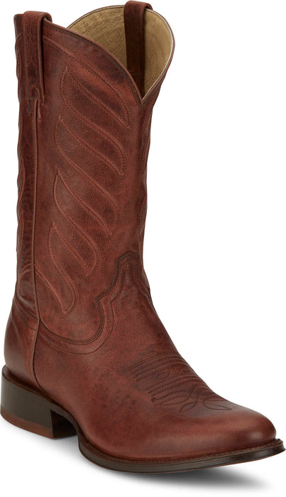 Tony Lama Mens Lenado 12in Western Cognac Leather Cowboy Boots