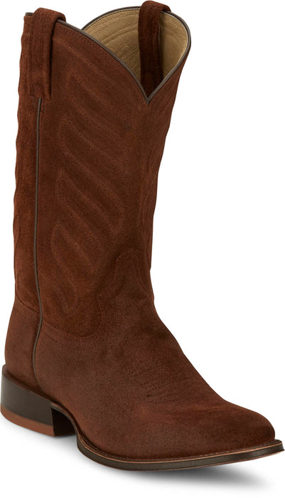 Tony Lama Mens Amado 12in Western Cognac Suede Cowboy Boots
