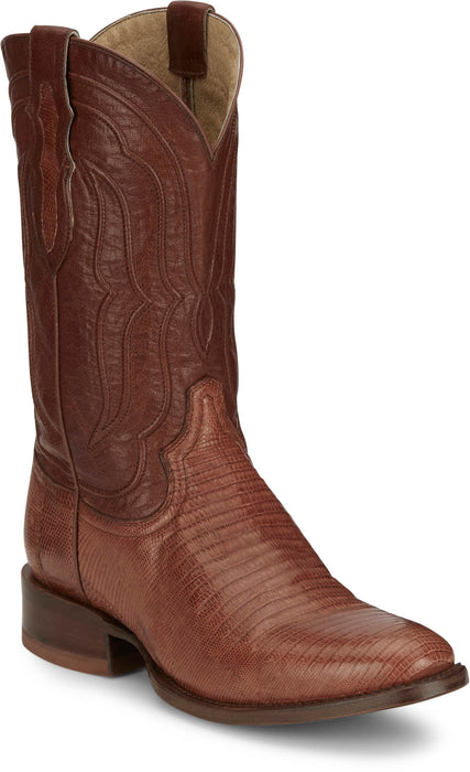 Tony Lama Mens Kirtland 12in Western Cognac Lizard Cowboy Boots