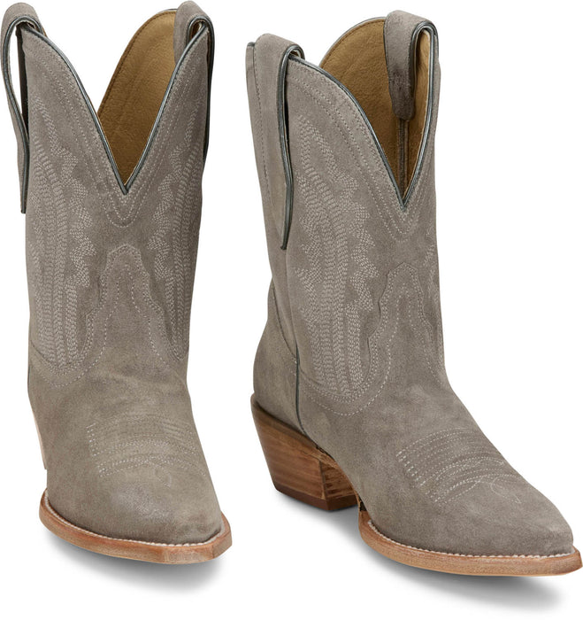 Tony Lama Womens Lea 9in Ash Suede Cowboy Boots