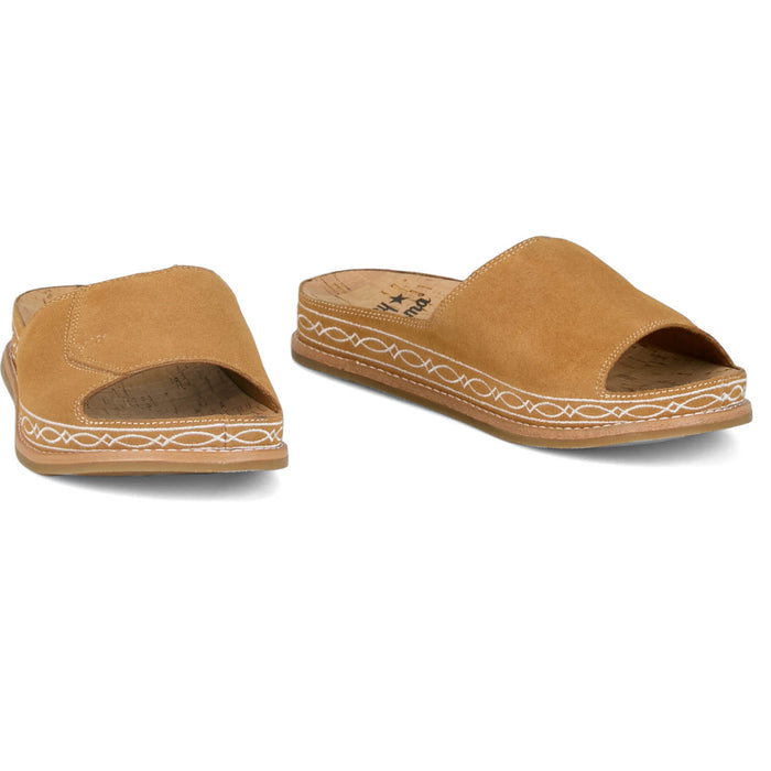 Tony Lama Womens Mareas Golden Cowhide Sandals Shoes