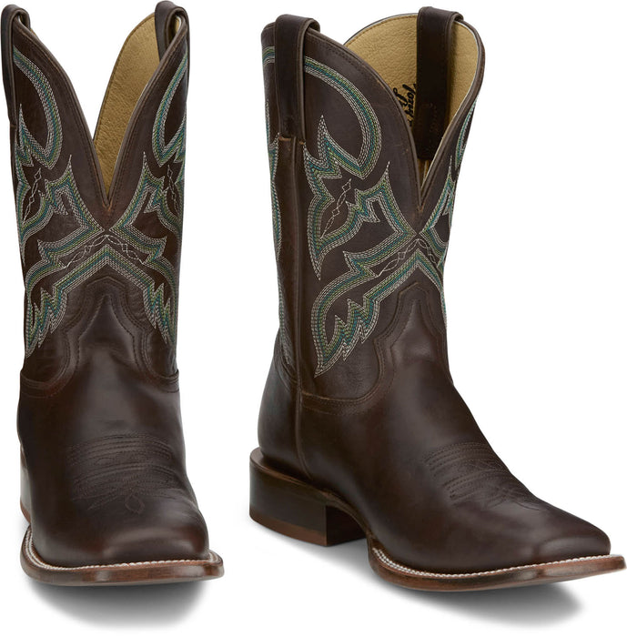 Tony Lama Mens Wray 11in Western Tobacco Leather Cowboy Boots