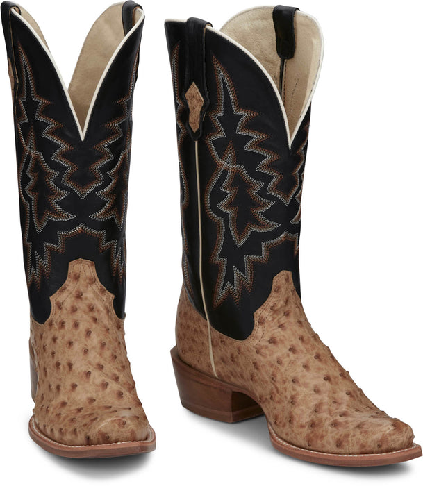 Tony Lama Mens Rylen II 13in Umber Full Quill Ostrich Cowboy Boots