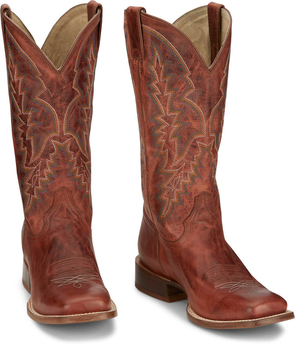 Tony Lama Mens Camarillo 13in Western Cognac Leather Cowboy Boots