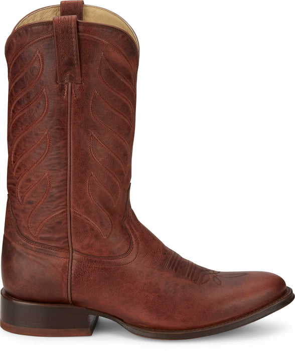Tony Lama Mens Lenado 12in Western Cognac Leather Cowboy Boots