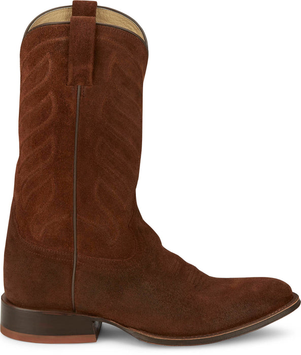 Tony Lama Mens Amado 12in Western Cognac Suede Cowboy Boots