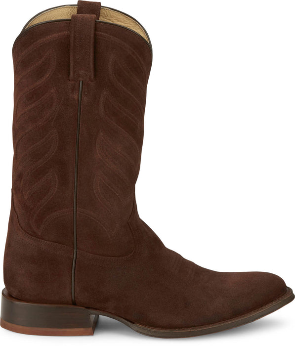 Tony Lama Mens Amado 12in Western Deep Coffee Suede Cowboy Boots