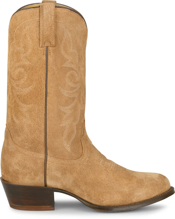 Tony Lama Mens Plano 12in Western Honey Suede Cowboy Boots