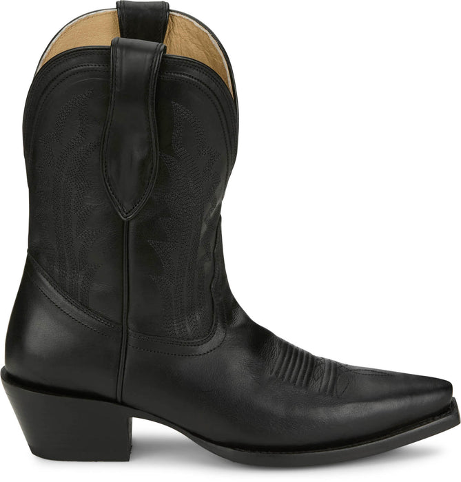Tony Lama Womens Areli 9in Bootie Midnight Leather Cowboy Boots