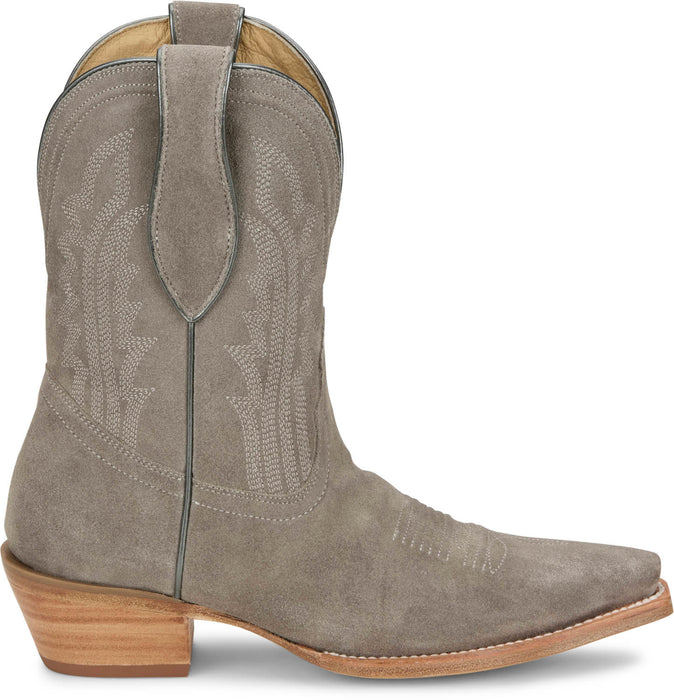 Tony Lama Womens Lea 9in Ash Suede Cowboy Boots