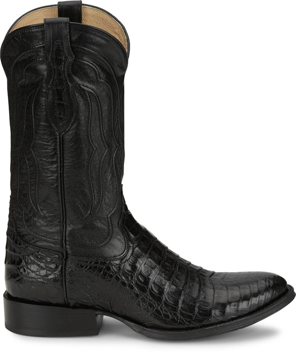 Tony Lama Mens Tremaine 12in Western Ebony Caiman Cowboy Boots