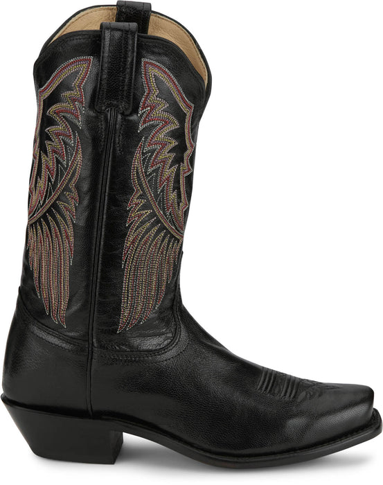 Tony Lama Womens Sagrada 11in Western Raven Leather Cowboy Boots
