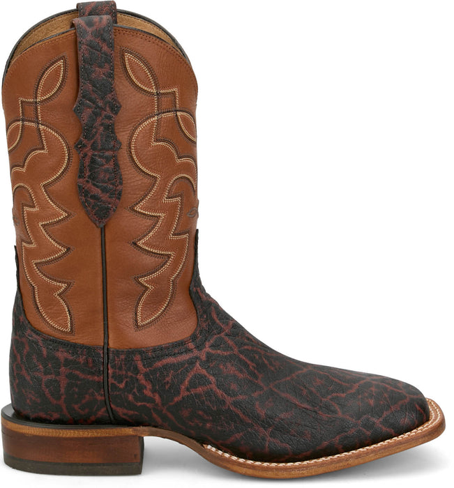 Tony Lama Mens Maldor 11in Western Aged Bark Leather Cowboy Boots