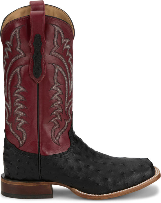 Tony Lama Mens Damilano 13in Western Onyx Full Quill Ostrich Cowboy Boots