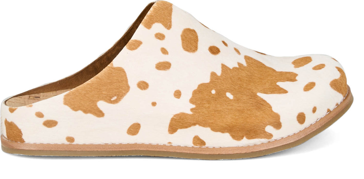 Tony Lama Womens Atrani White/Brown Hair-On Cowhide Clogs Shoes