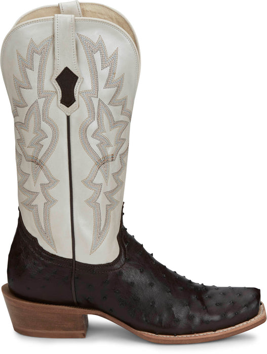Tony Lama Mens Rylen II 13in Kango/White Full Quill Ostrich Cowboy Boots