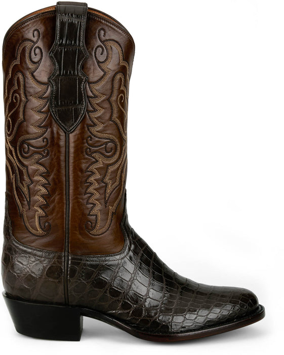 Tony Lama Mens Cas Chocolate Nile Crocodile Cowboy Boots