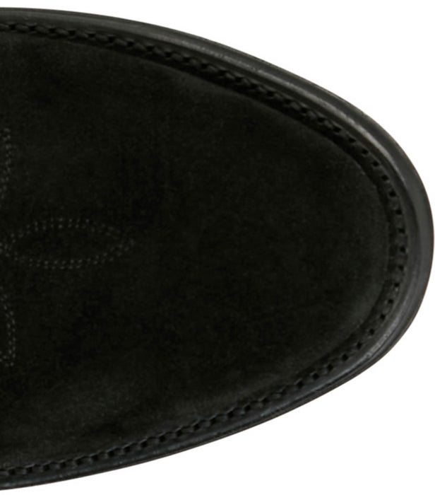 Tony Lama Mens Plano 12in Western Black Suede Cowboy Boots