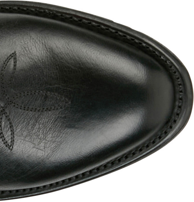 Tony Lama Mens Marco 12in Western Black Goat Leather Cowboy Boots