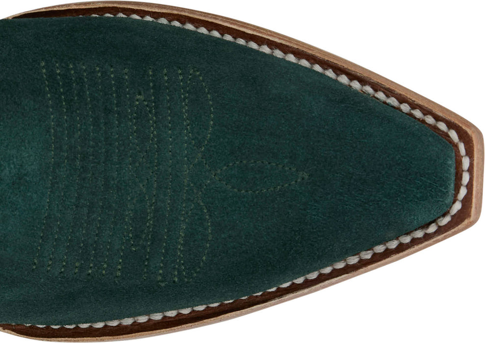 Tony Lama Womens Liz 15in Western Emerald Suede Cowboy Boots