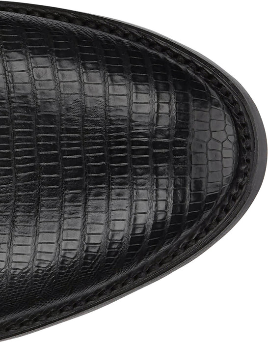 Tony Lama Mens Kirtland 12in Western Black Lizard Cowboy Boots