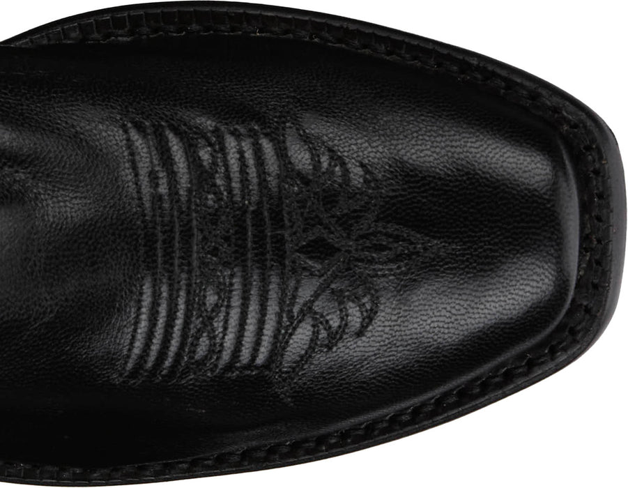 Tony Lama Womens Sagrada 11in Western Raven Leather Cowboy Boots