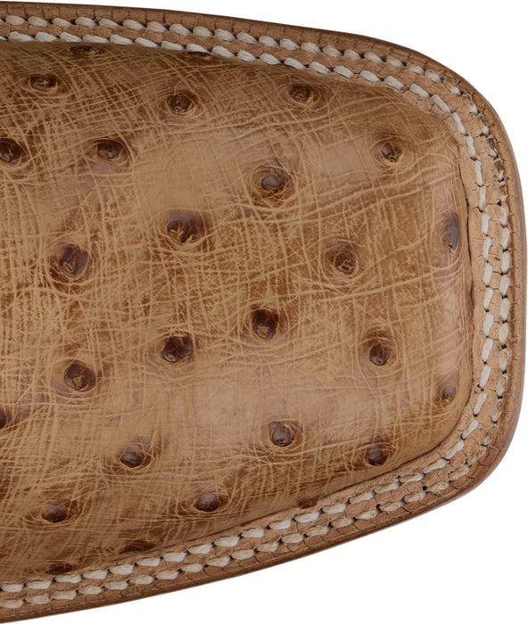 Tony Lama Mens Damilano 13in Western Umber Full Quill Ostrich Cowboy Boots