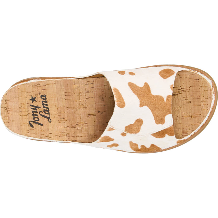 Tony Lama Womens Mareas Tan Multi-Color Cowhide Sandals Shoes