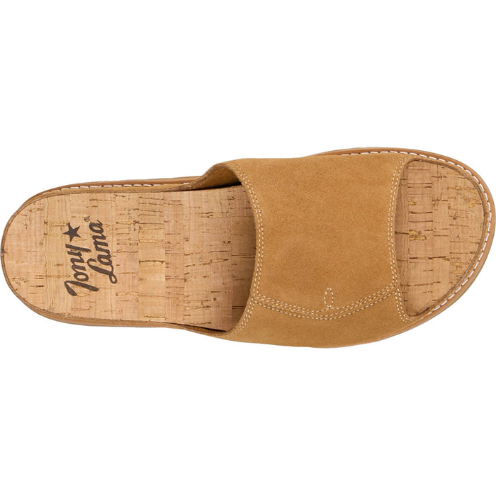 Tony Lama Womens Mareas Golden Cowhide Sandals Shoes