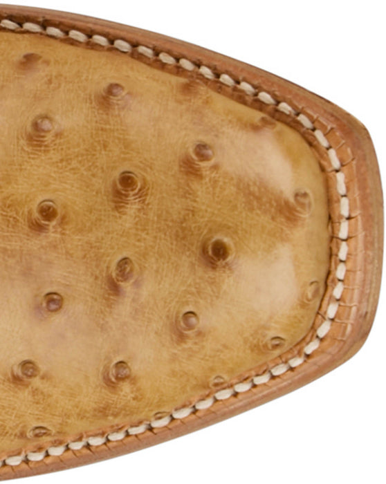 Tony Lama Womens Zaire Umber/Blue Full Quill Ostrich Cowboy Boots