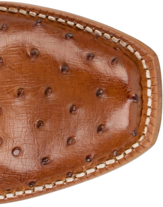 Tony Lama Womens Zaire Cognac Full Quill Ostrich Cowboy Boots