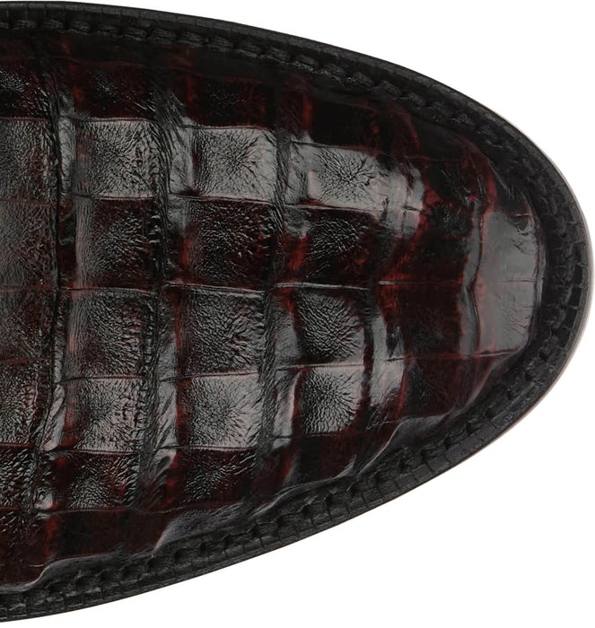 Tony Lama Mens Vicente 13in Western Burgundy Caiman Belly Cowboy Boots