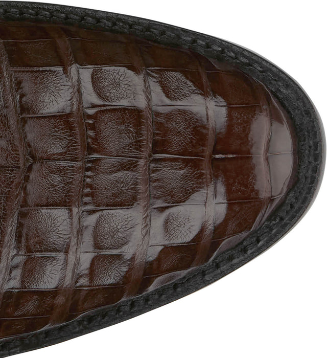 Tony Lama Mens Vicente 13in Western Chocolate Caiman Belly Cowboy Boots