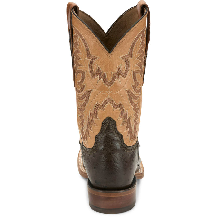 Tony Lama Mens Vale 11in Umber Full Quill Ostrich Cowboy Boots